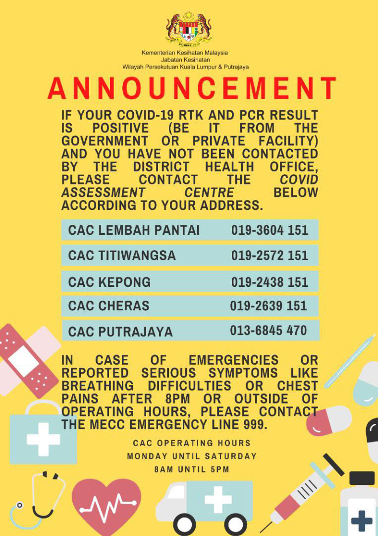 KL-Senarai Covid Assessment Centre (CAC)
